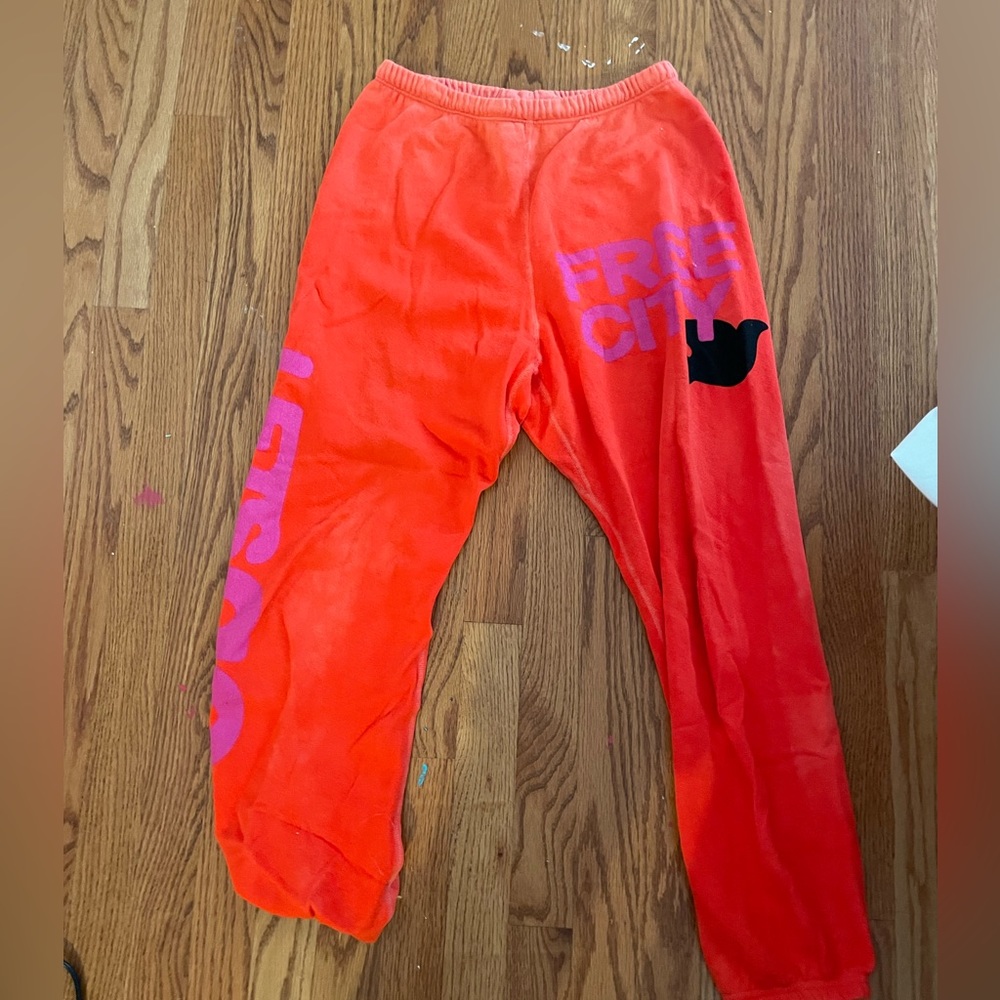 Orange free cities sweatpants